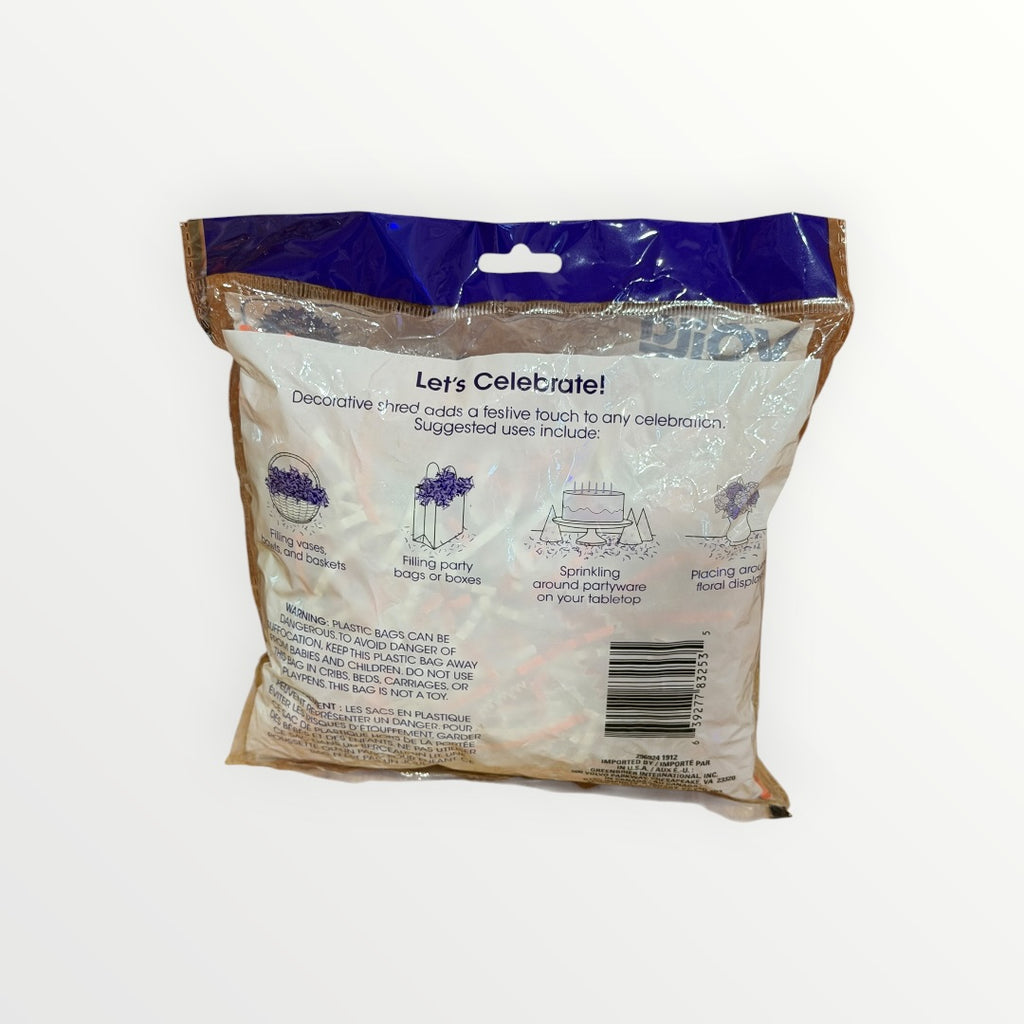 Voila! Crinkle Paper Shreds Coral-White 1.8oz