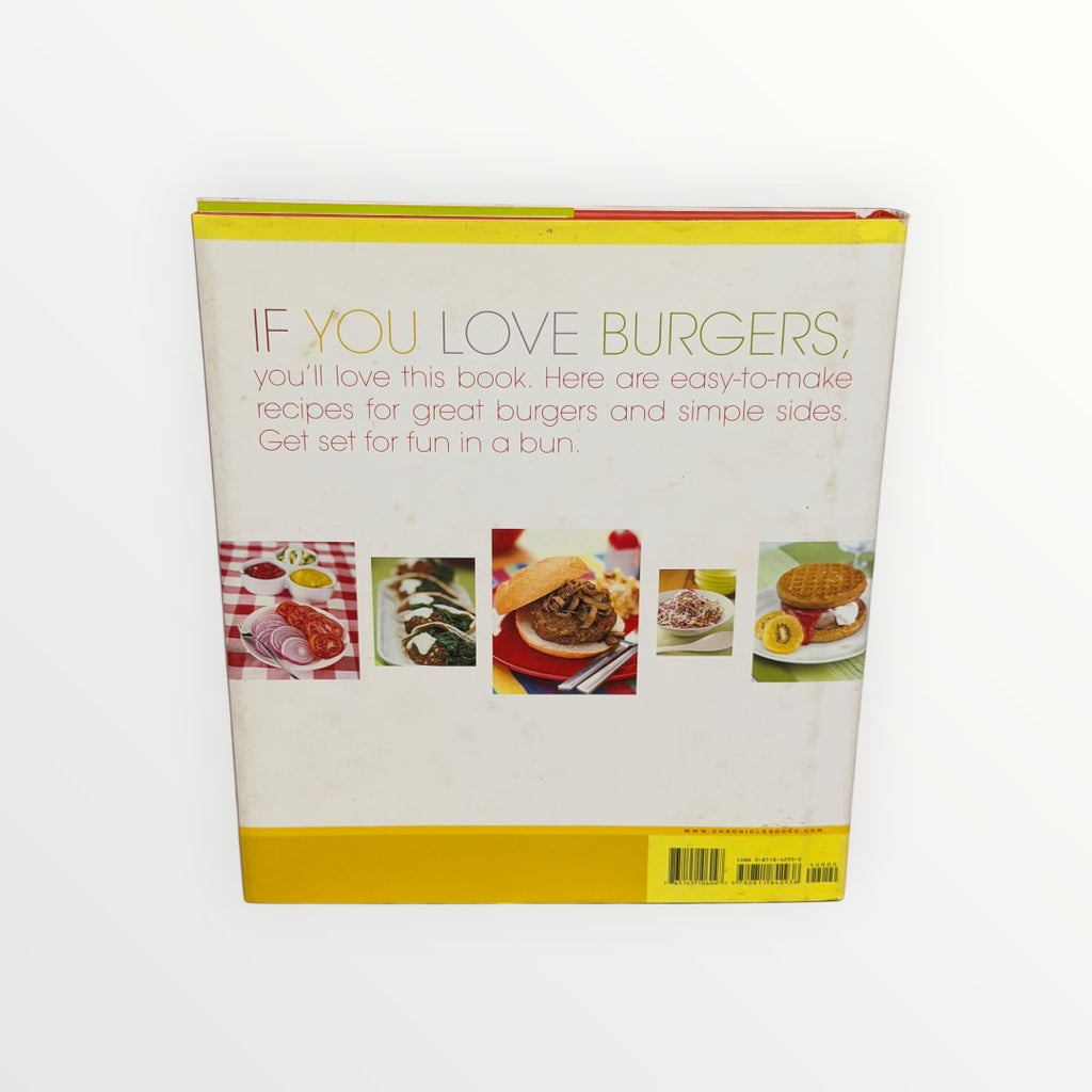 This is the cookbook "Great Burgers: 50 Mouthwatering Recipes" by Bob Sloan