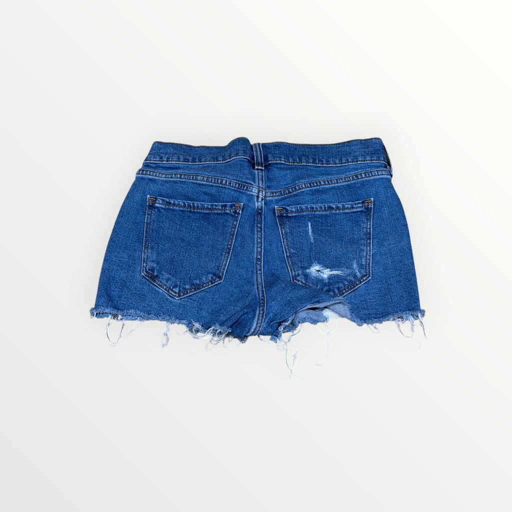 Old Navy Boyfriend Cut Off Denim Shorts Mid Rise Distressed Size: 0