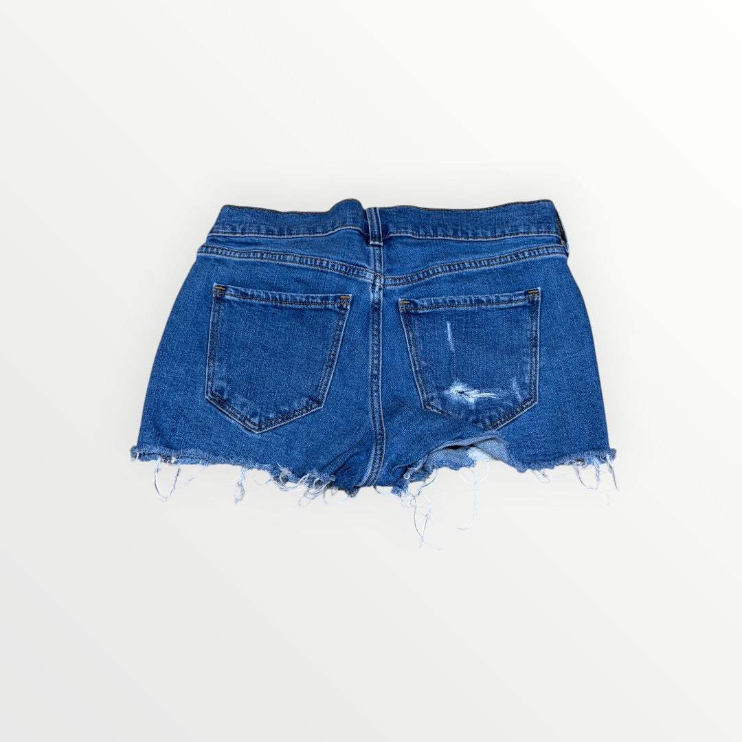 Old Navy Boyfriend Cut Off Denim Shorts Mid Rise Distressed Size: 0