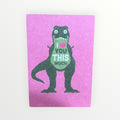 Valentine's Day Greeting Card  "I Love You This Much" T-Rex Design by David Olenick Made in USA
