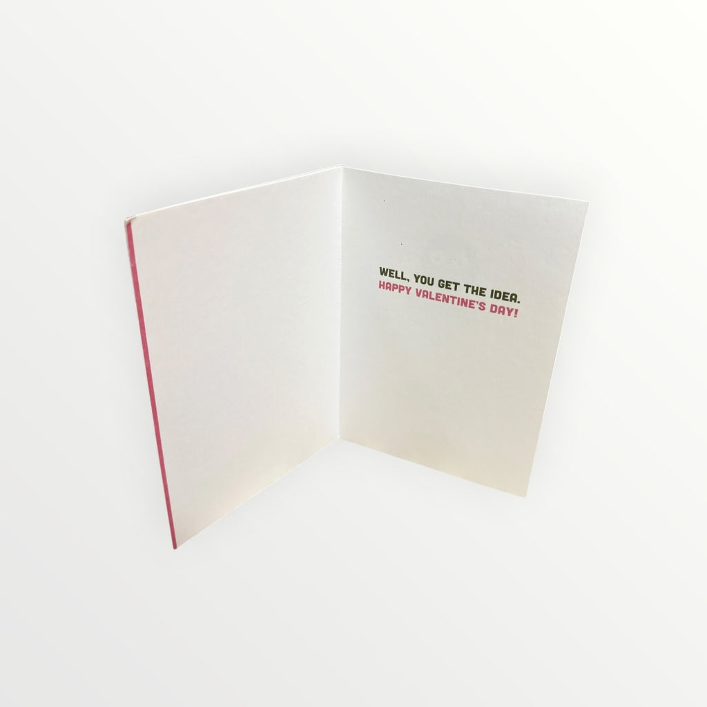 Valentine's Day Greeting Card  "I Love You This Much" T-Rex Design by David Olenick Made in USA