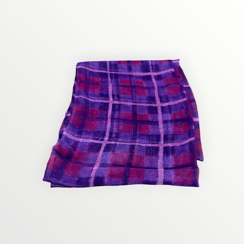 Silk Plaid Scarf