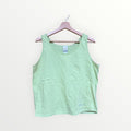 Champion Light Green Cotton Sleeveless Tank Top Size: L