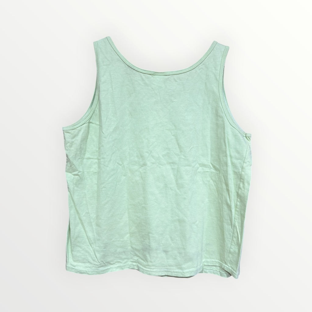 Champion Light Green Cotton Sleeveless Tank Top Size: L