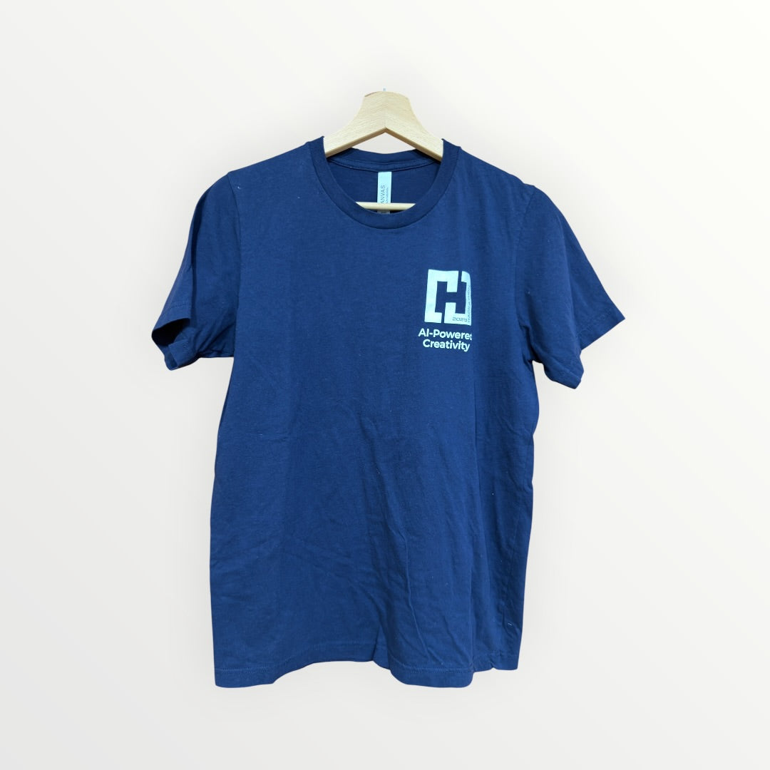 Navy Blue 2025 Hackathon T-Shirt "AI-Powered Creativity" Size: M