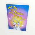 Vintage Cartoon Rabbit Valentine's Day Greeting Card