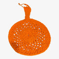 Handmade Orange Crocheted Pot Holder 9"D