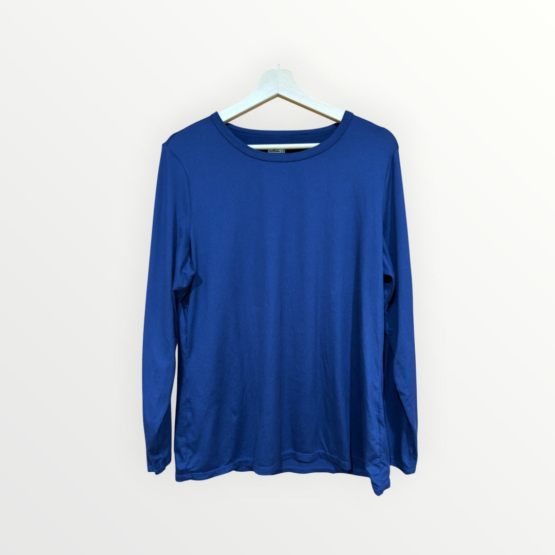 32 Degrees Mens Air Mesh Long Sleeve Crew Neck T-Shirt Blue Size: XXL