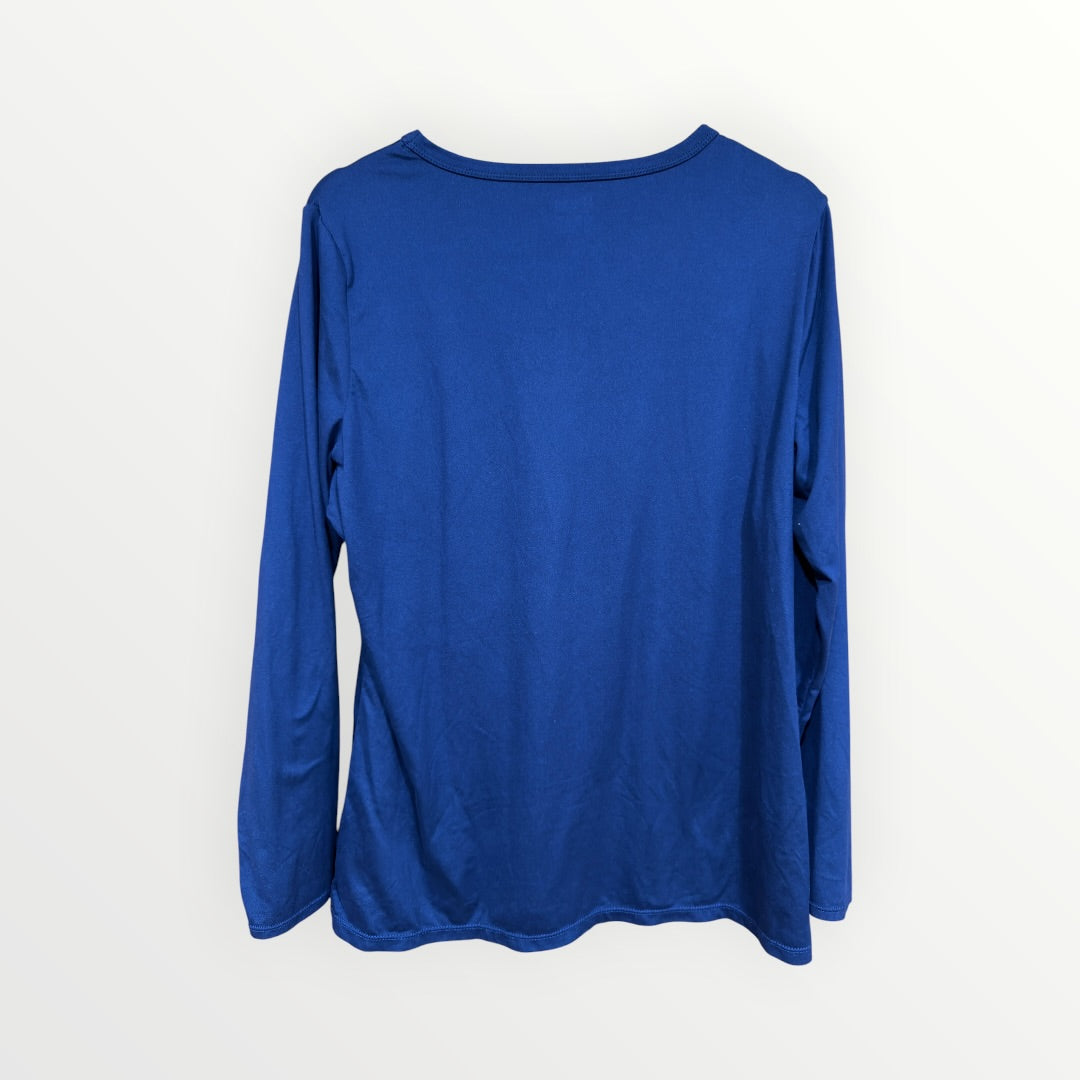 32 Degrees Mens Air Mesh Long Sleeve Crew Neck T-Shirt Blue Size: XXL