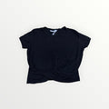 Marine Layer Black Twist Front Short Sleeve Top