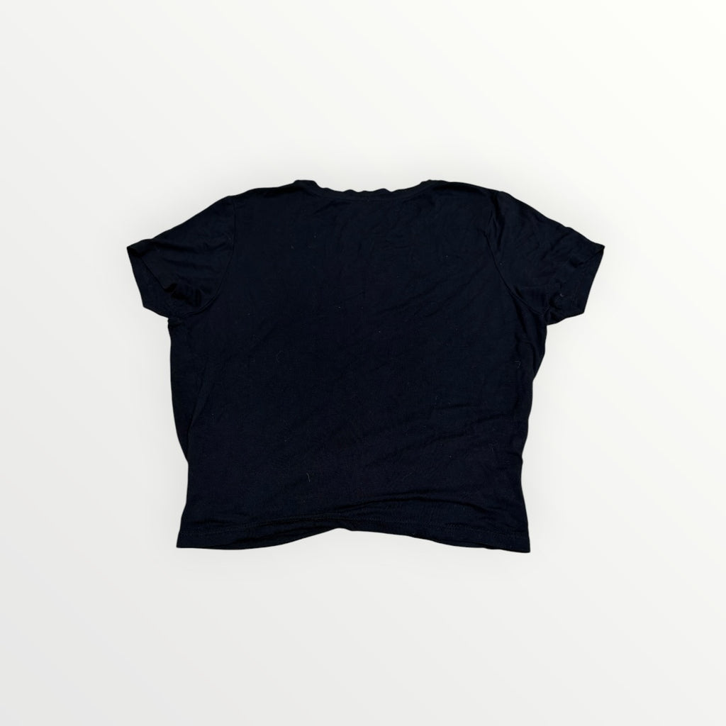 Marine Layer Black Twist Front Short Sleeve Top