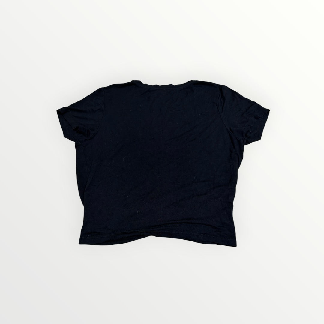 Marine Layer Black Twist Front Short Sleeve Top