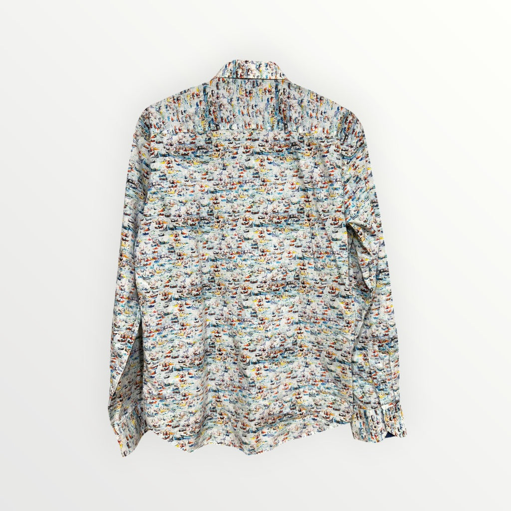 Bugatchi Men's Shaped Fit Dress Shirt Size: L