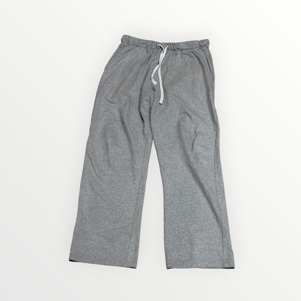 Real Essentials Women's Wide-Leg Fleece Sweatpants Grey Size: L