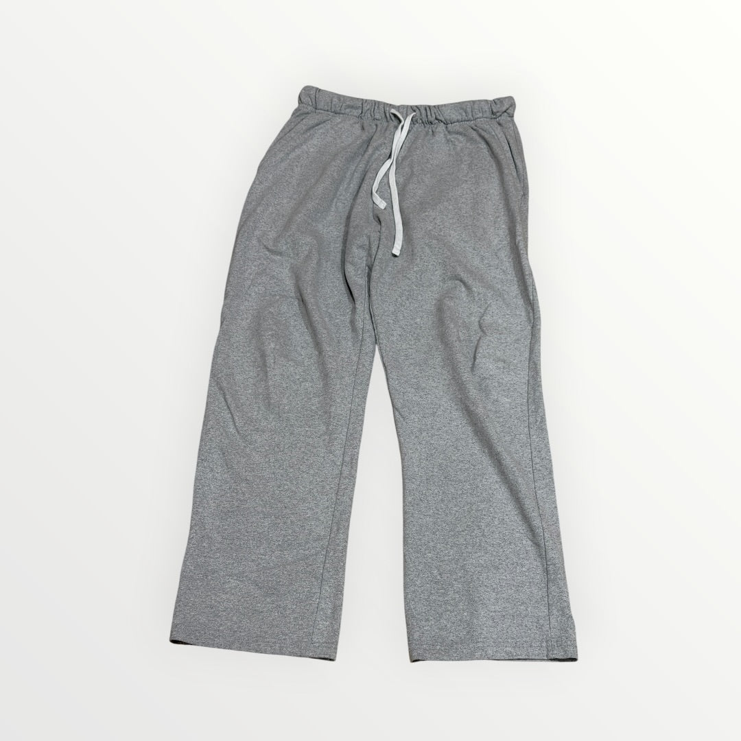 Real Essentials Women's Wide-Leg Fleece Sweatpants Grey Size: L