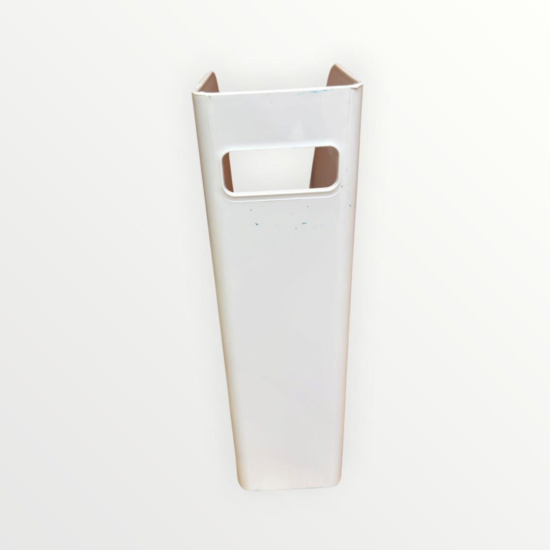 Rectangular Plastic Desk Organizer, Magazine Rack, White 10" x 3.7" x 12"
