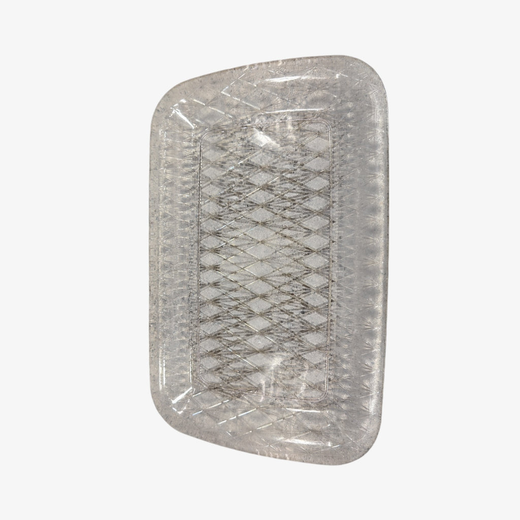 Clear Plastic Tray w/ a Diamond Pattern 10" x 14"
