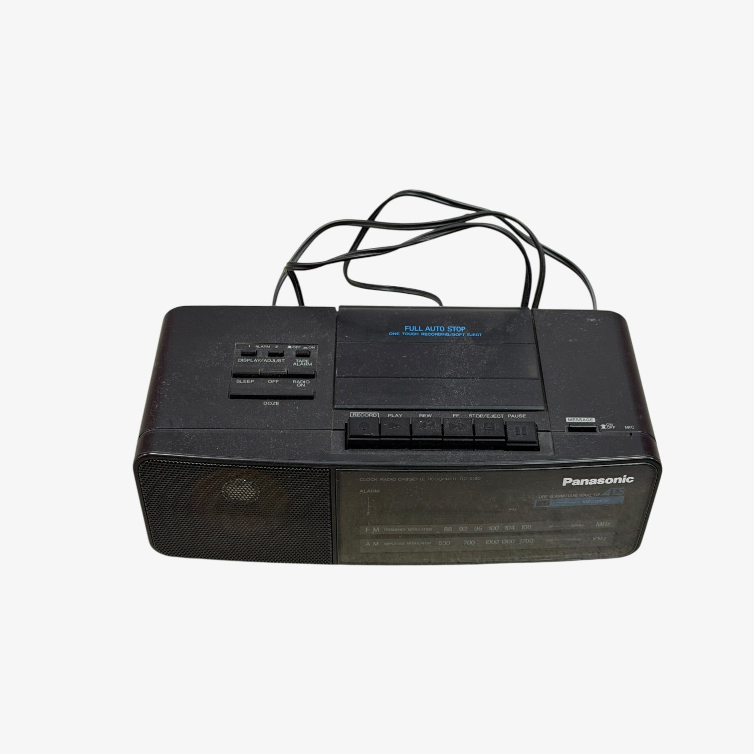 Vintage PANASONIC RC-X150 Clock Radio Cassette Recorder Alarm LCD Digital Boombox