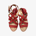 Bella Vita Sandals in Red Leather Size: 6.5