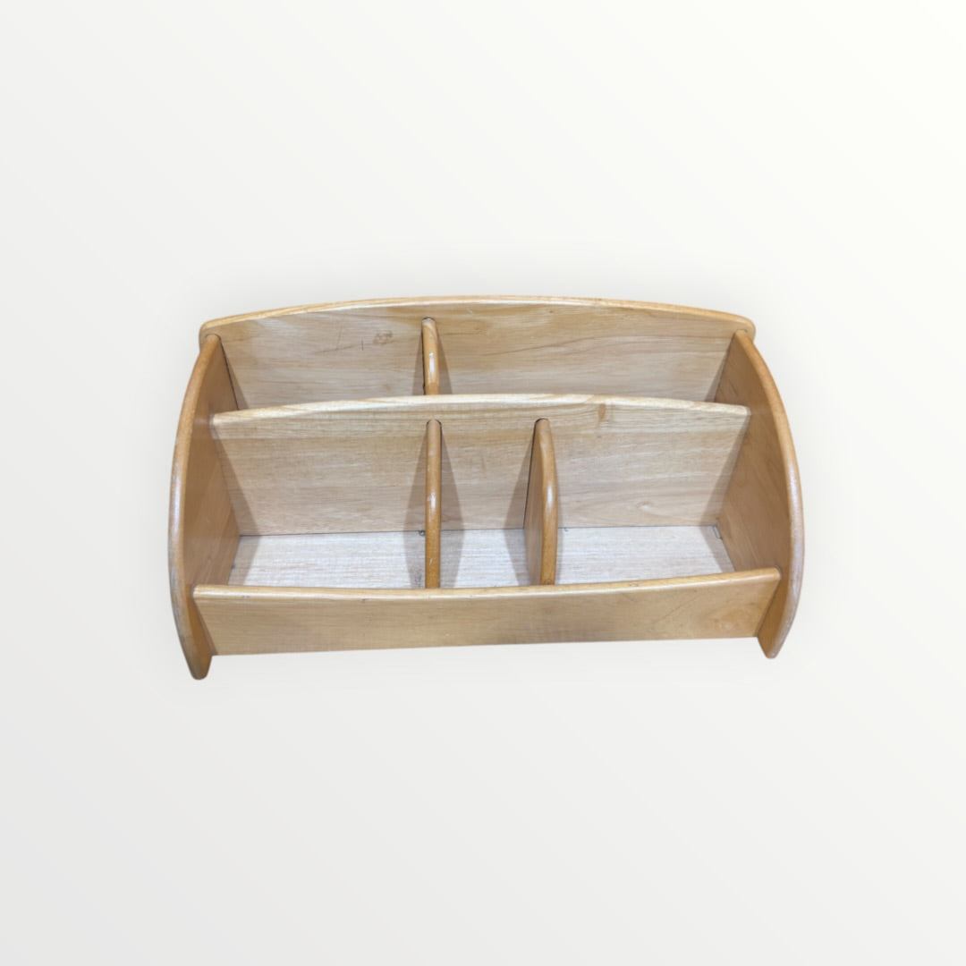 Solid Wood Desk Counter Top Organizer 14"L x 7"H