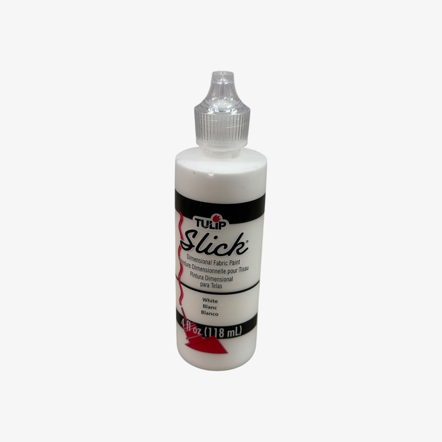 Tulip Slick Dimensional Fabric Paint White 4 Fl Oz