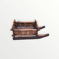 Vintage Woven Bamboo Sleigh Basket 5" x 7" x 14"