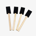 Set of 4 Foam Paint Brushes 6"L