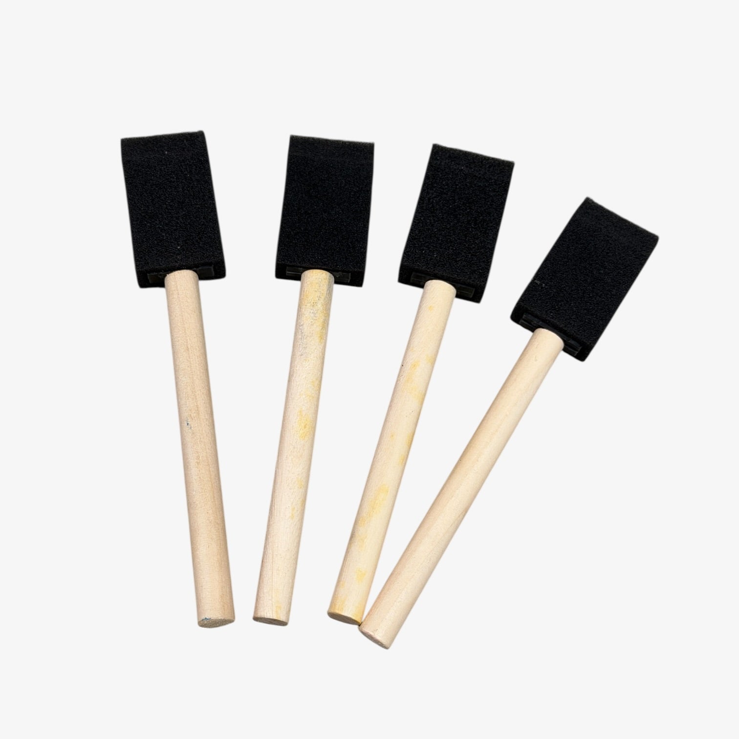 Set of 4 Foam Paint Brushes 6"L