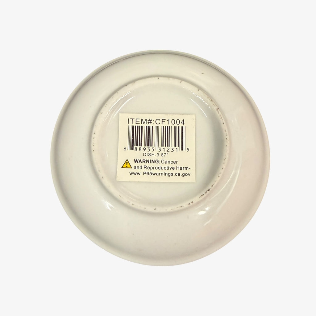 Set of 4 Blue Ceramic Dipping Plates 3.87"D
