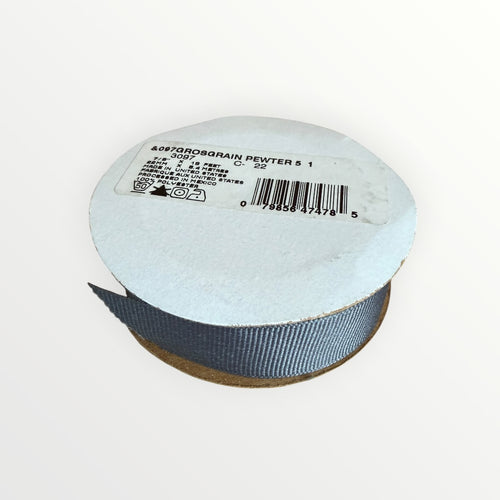 Berwick Offray Ribbon 7/8" Grosgrain Pewter
