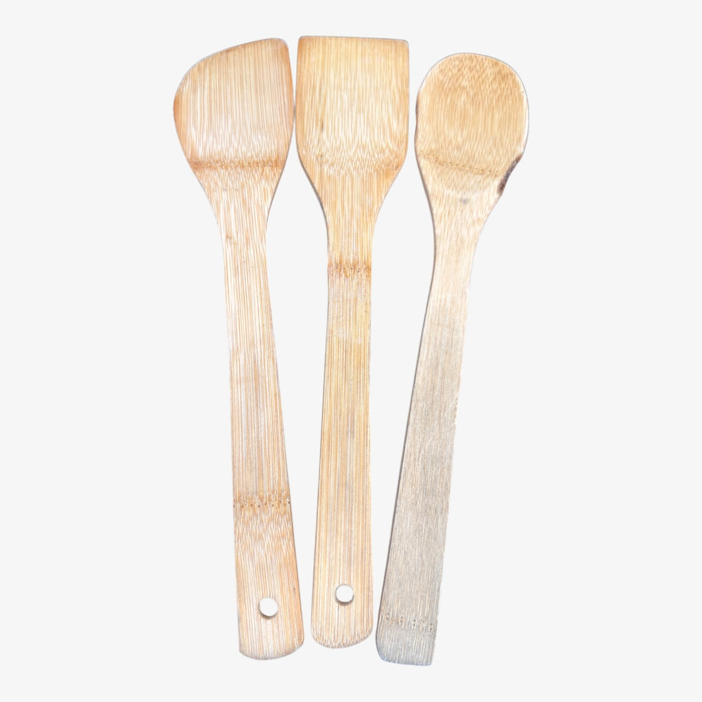 Set of 3 Wooden Spatulas 12"