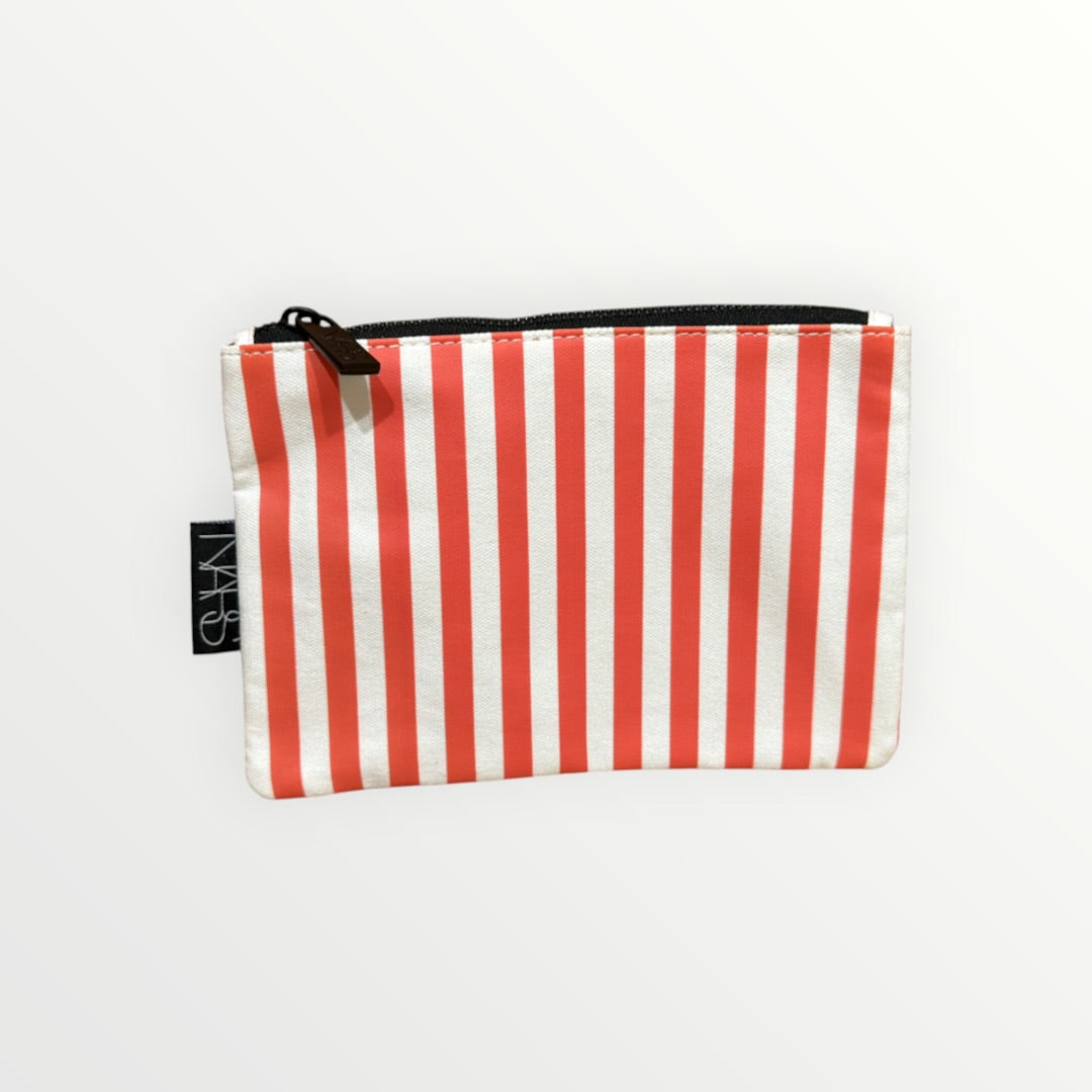 NARS Cosmetics Striped Canvas Makeup Bag 7.5" x 5"