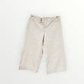 BANANA REPUBLIC Stretch Wide-leg Cropped Capri Pants Beige, Size: 10