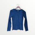 J.Crew Perfect-fit Long-sleeve T-shirt Blue, Size: M