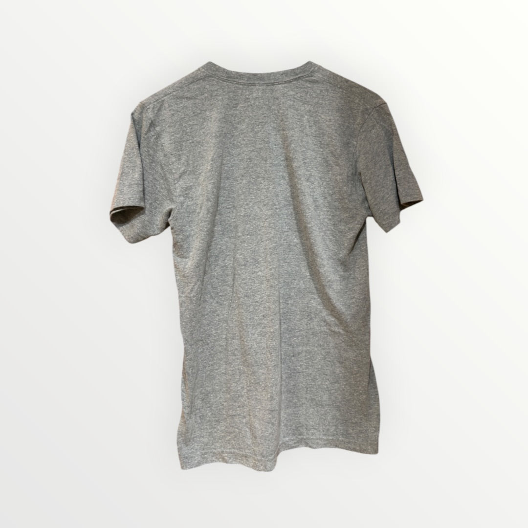 American Apparel Unisex Adult Tri-Blend Crewneck Track Short Sleeve T-Shirt Gray, Size: PS