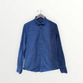 Denim Flower Men's Purple Long Sleeve Shirt Button Down Premium Cotton Slim Fit Size: L
