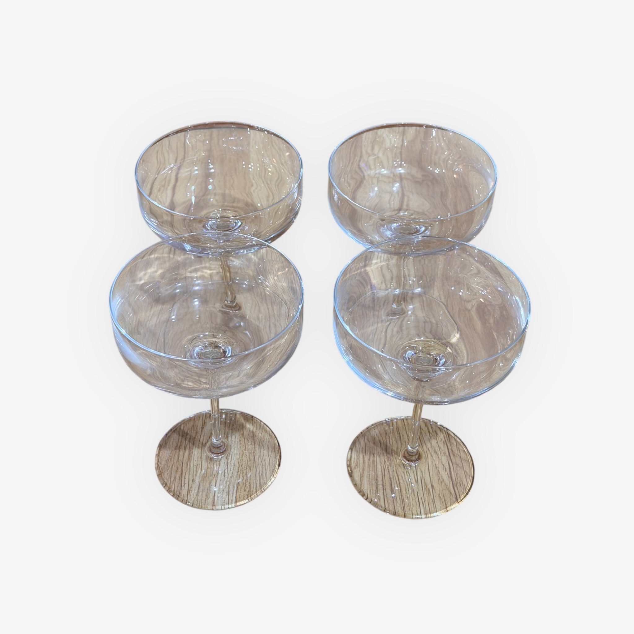 Set of 4 Hand Blown Cocktail Glasses