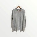 BP. Hooded Open Front Cardigan Gray, Size: L
