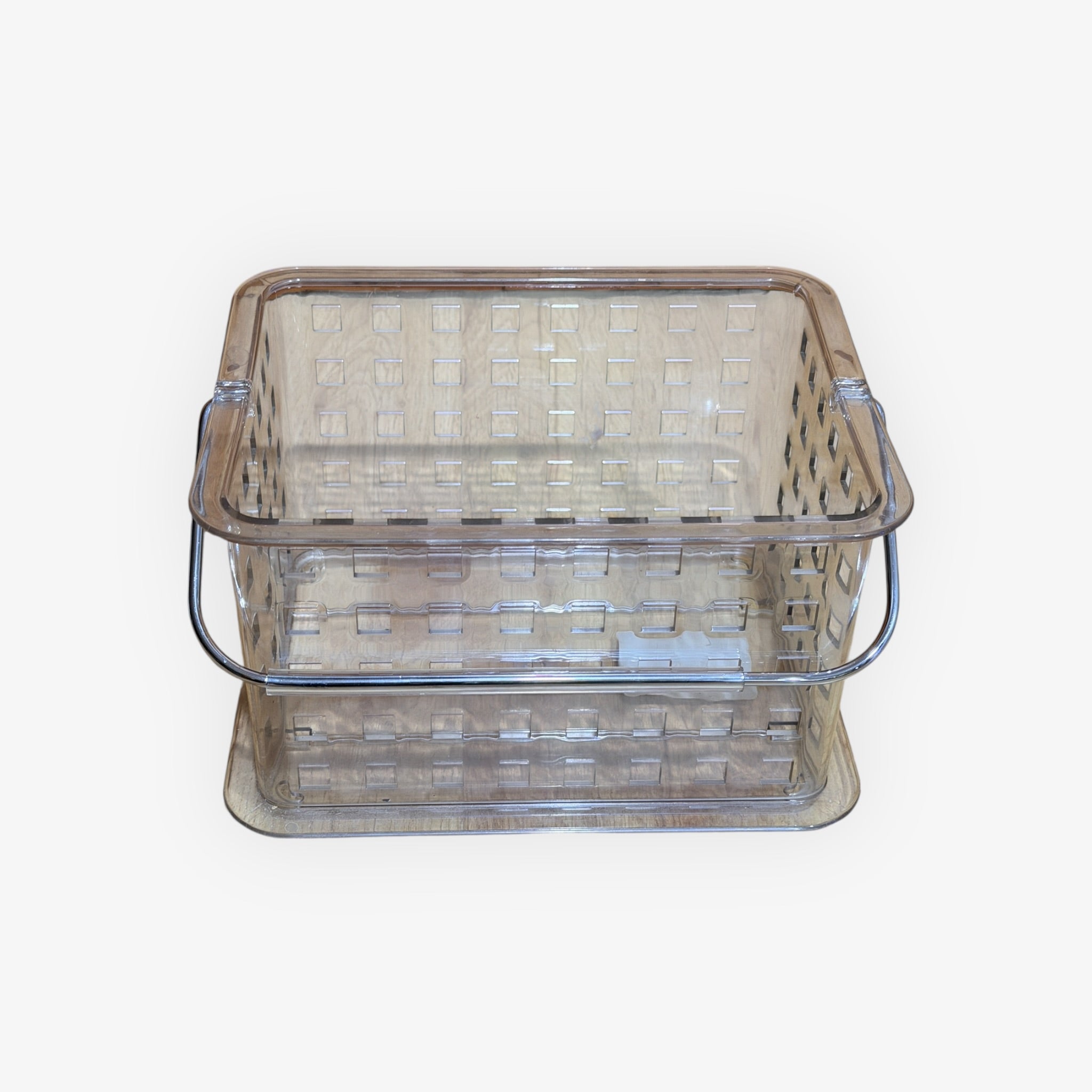 iDesign Plastic Shower Basket with Handle - Zia Collection – Clear