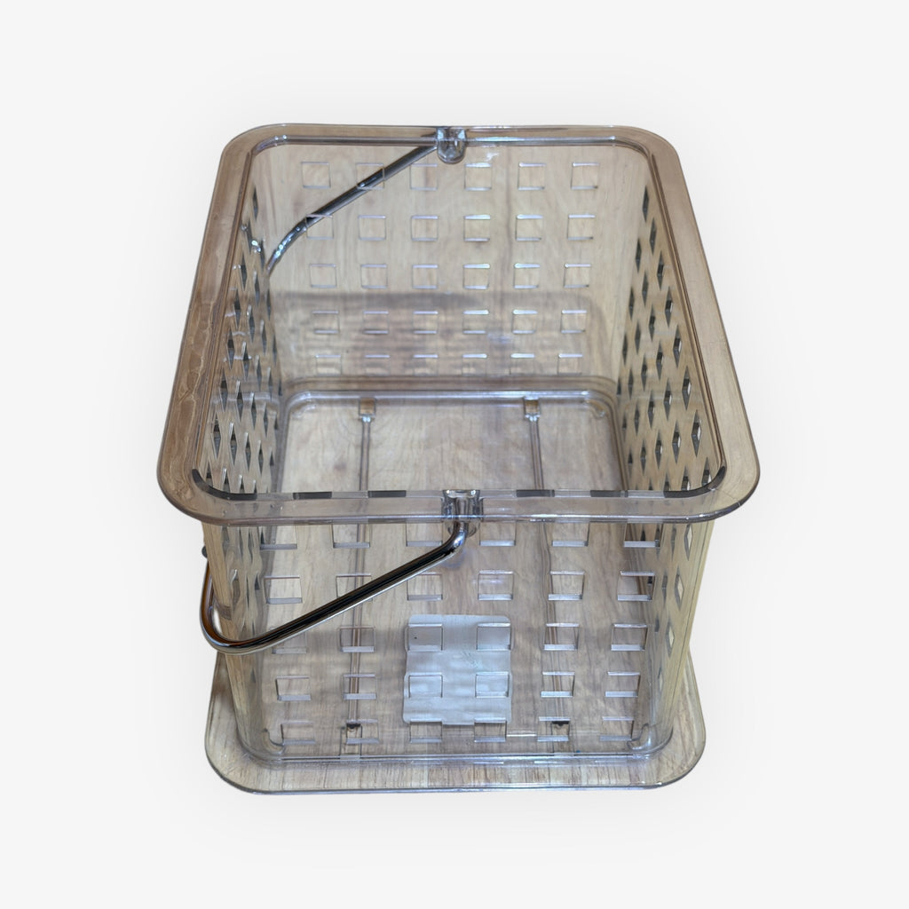 iDesign Plastic Shower Basket with Handle - Zia Collection – Clear