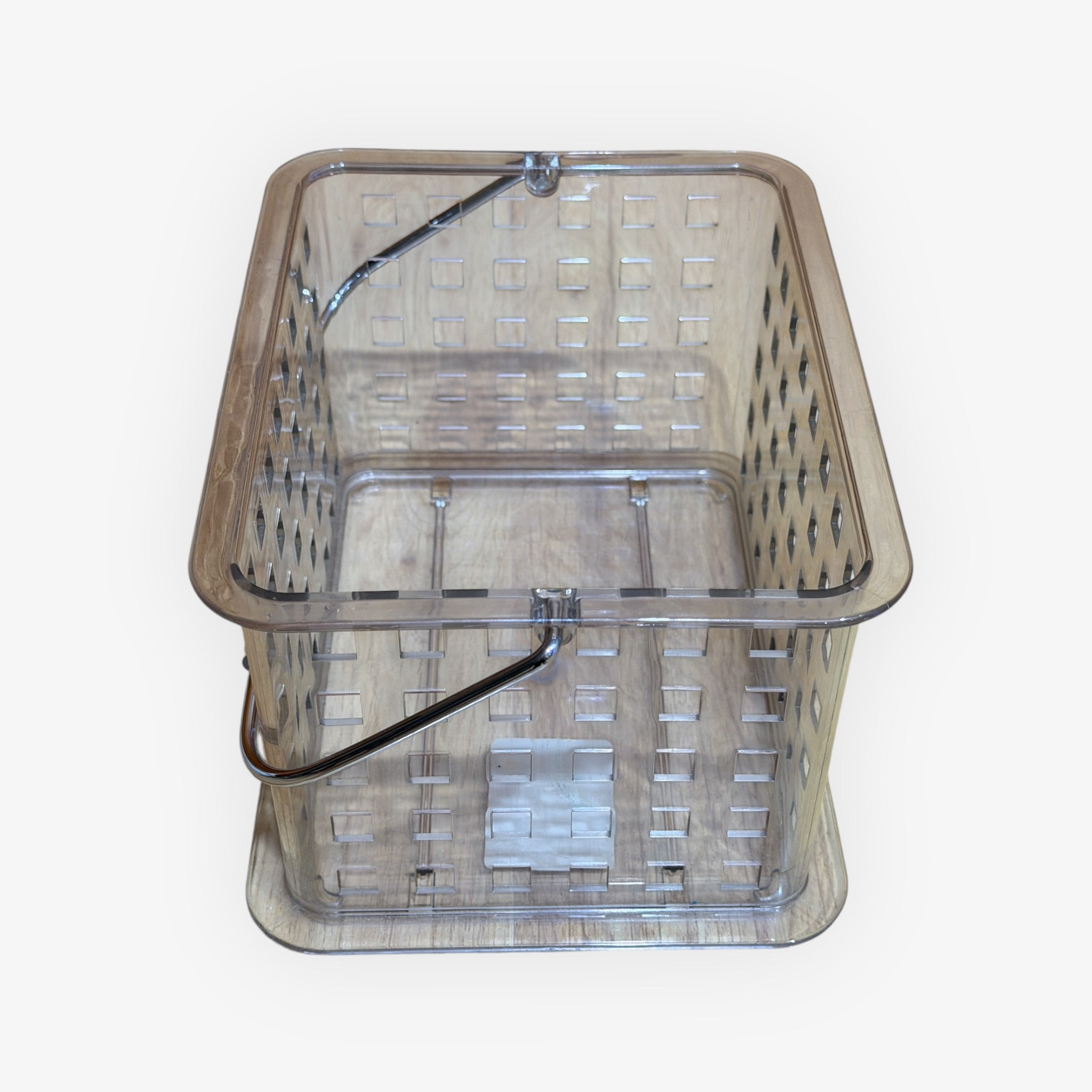 iDesign Plastic Shower Basket with Handle - Zia Collection – Clear