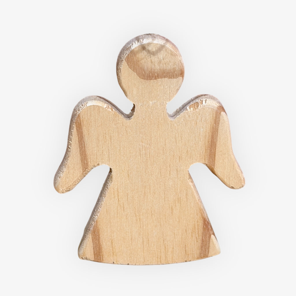Reclaimed Oak Angel Christmas Bauble: Wooden Tree Decoration