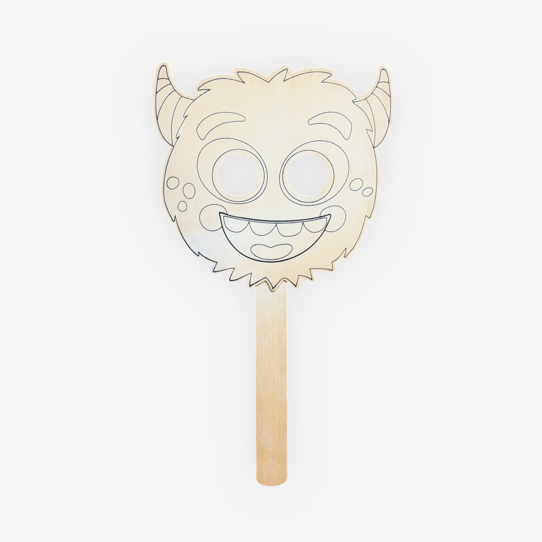 Wooden Monster Mask