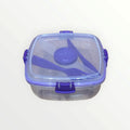 Sistema Salad to Go Food Storage Container Purple 37 oz w/ Dressing Cup Fork & Knife