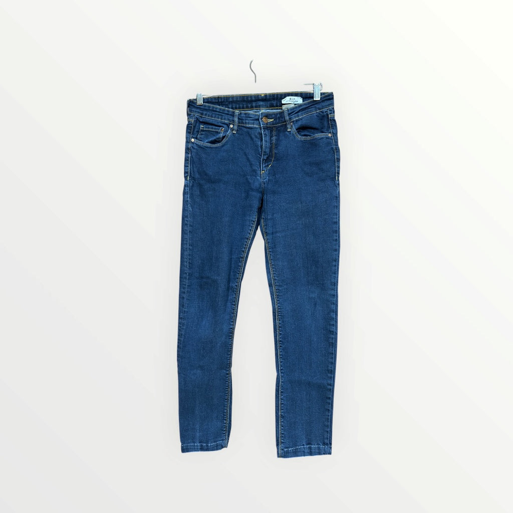 & Slim H&M Women's Skinny Jeans Low Waist Medium Dark Wash Size: 29x32