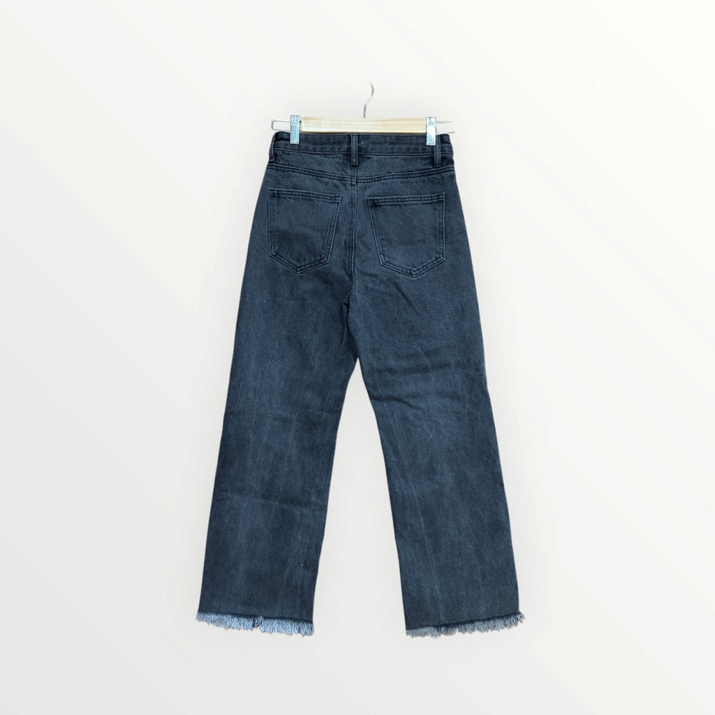 Princess Polly Washed Black Wide Leg Jeans Size 2