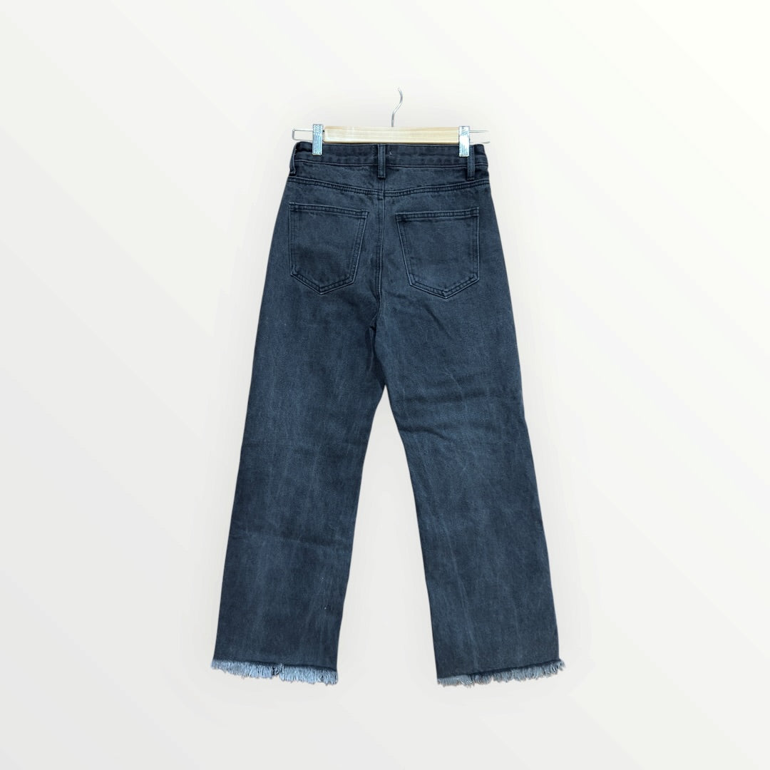Princess Polly Washed Black Wide Leg Jeans Size 2