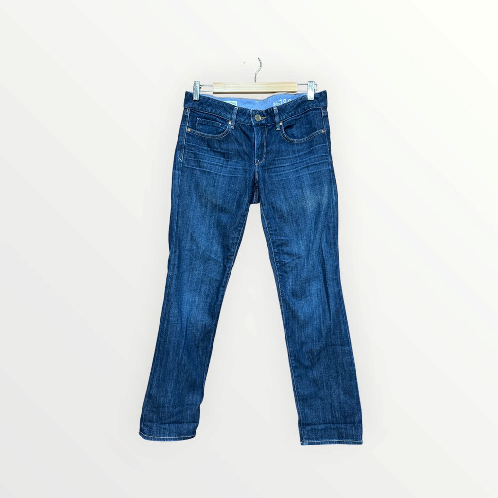 GAP 1969 Premium Denim Real Straight Fit Dark Indigo Rinse Wash Size: 27/4a
