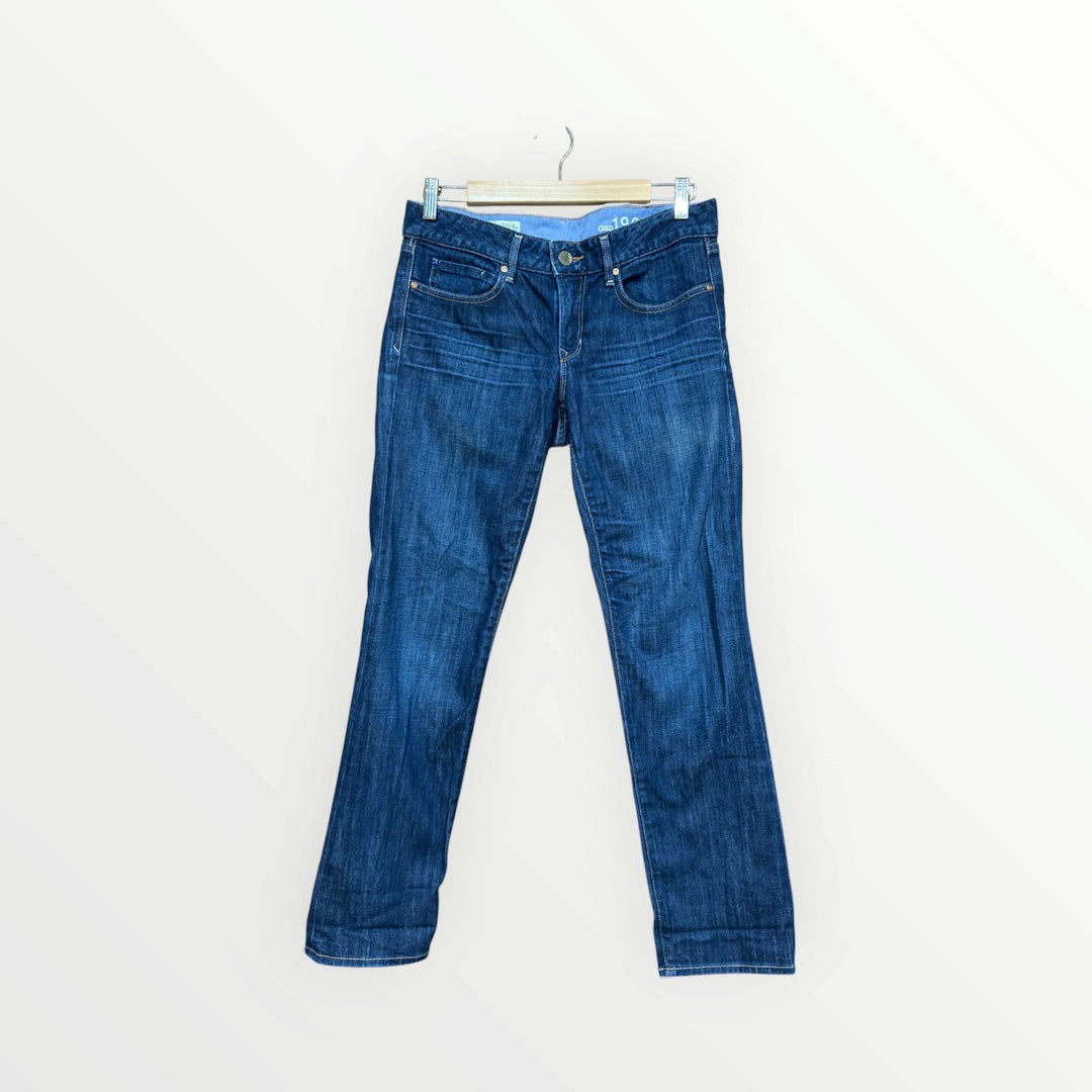 GAP 1969 Premium Denim Real Straight Fit Dark Indigo Rinse Wash Size: 27/4a